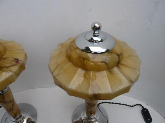 paire de lampes champignon